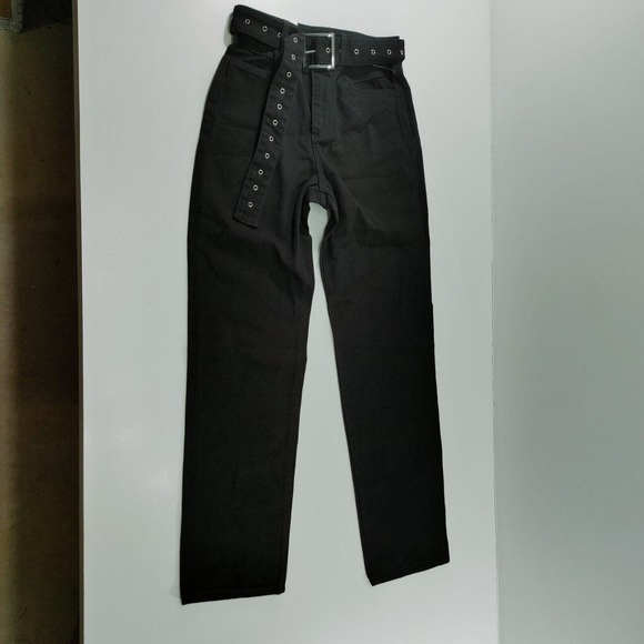 We Wore What Women's Jeans Size 26 Cut Out Straight Leg Black - Picture 1 of 13